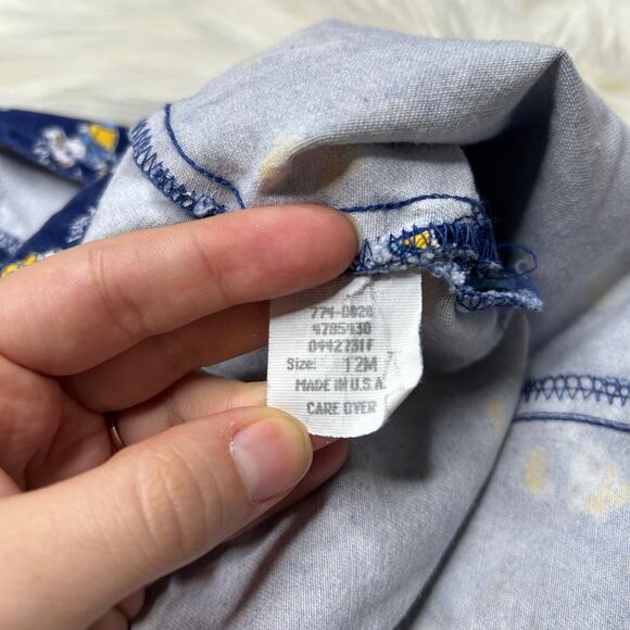 VTG Baby B’gosh OshKosh Vestback Shorts Overalls Shortalls USA 12M Puppy Pirate - Picture 7 of 8